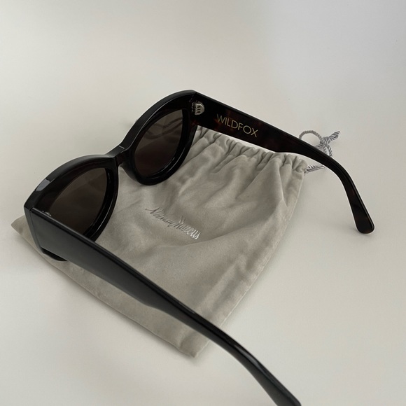Wildfox Kitten Cat Eye Sunglasses in Dark Tortoise - Picture 3 of 4